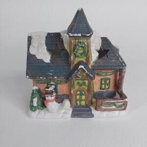 Designspirations Village‎ Ceramic House Tealight Candle Holder Display 2004